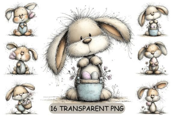 Download 16 Cute Easter Bunny PNG Clipart - Cute easter bunny Collection