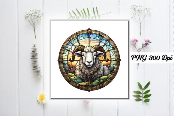 Download Sheep Stained Glass Sublimation Design - Premium Bundle