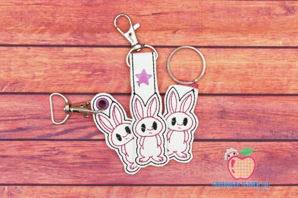Download Cute Easter Bunny Keyfob Keychain ITH - Cute easter bunny Collection
