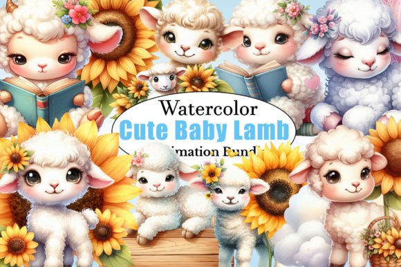 Download Watercolor Cute Baby Lamb PNG Clipart - Premium Resources